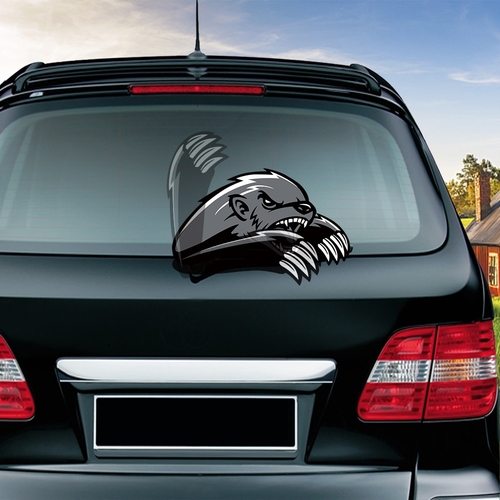 Honey Badger Waving Wiper Decals PVC Car Styling