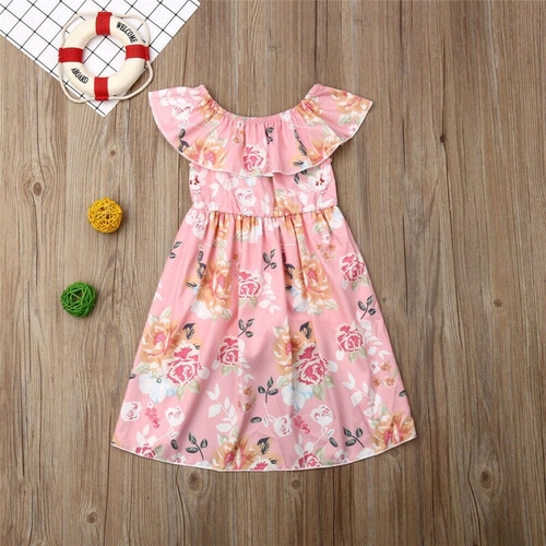 Toddler Kids Baby Girl Clothes Flower Ruffle