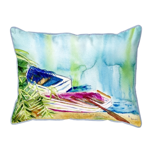 Betsy Drake SN809 11 x 14 in. Watercolor Rowboats Small Pillow