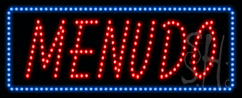 Everything Neon L100-9173 Menudo Animated LED Sign 13" Tall x 32&