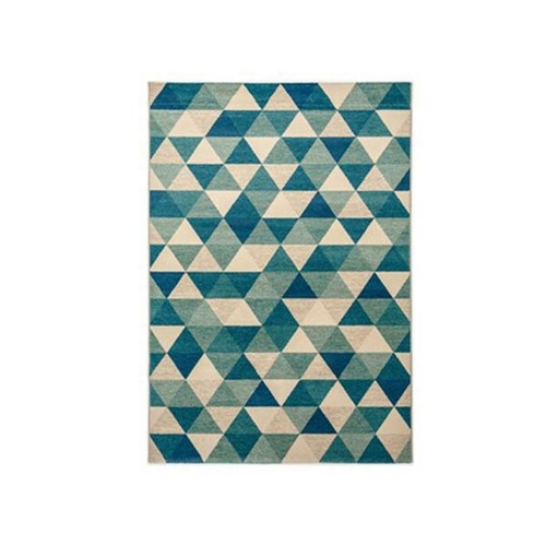 Tri Aqua Infinity Contemporary Rug