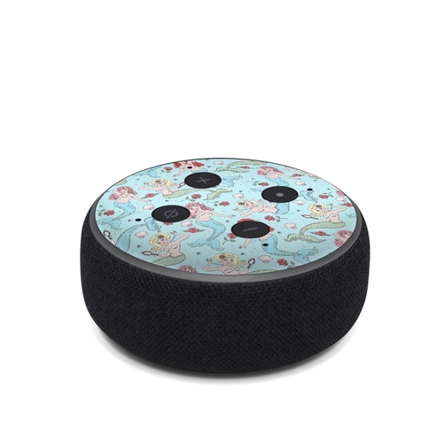 DecalGirl AED3-MERROSE Amazon Echo Dot 3rd Gen Skin - Mermaids & Roses