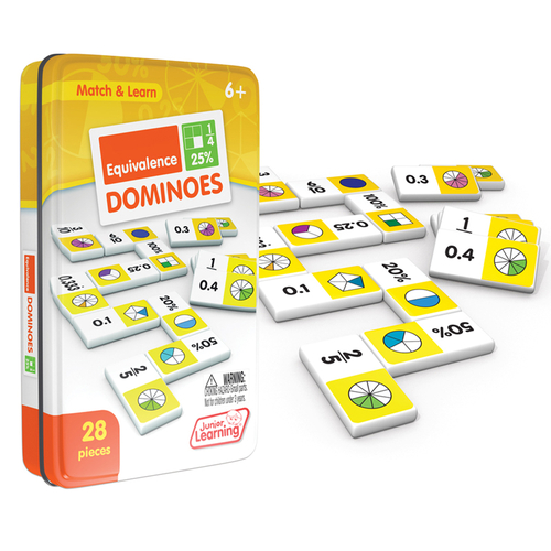 Junior Learning JRL487-2 Equivalence Dominoes - 2 Each