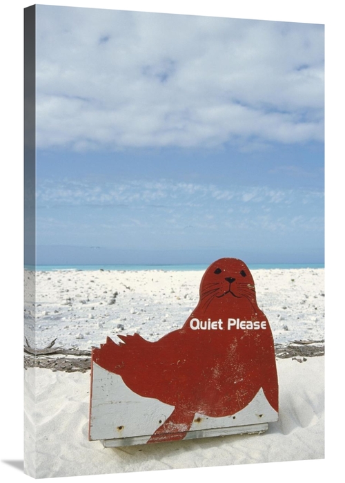 Global Gallery GCS-451450-2436-142 24 x 36 in. Hawaiian Monk Seal Sign