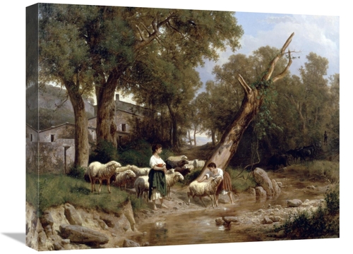 Global Gallery GCS-278402-22-142 22 in. Crossing the Stream Art Print 