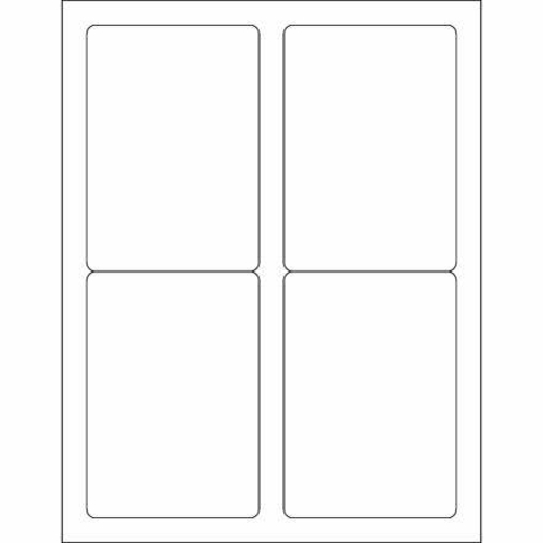 Box Partners LL263 3.5 x 5 in. White Removable Rectangle Laser Labels 