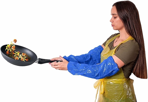 Pack of 12 Blue Vinyl PE Oversleeves 18" Size Disposable Water