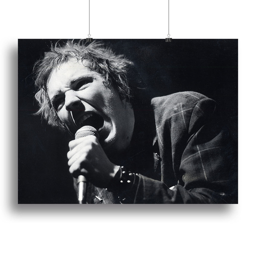 Johnny Rotten sings Canvas Print or Poster