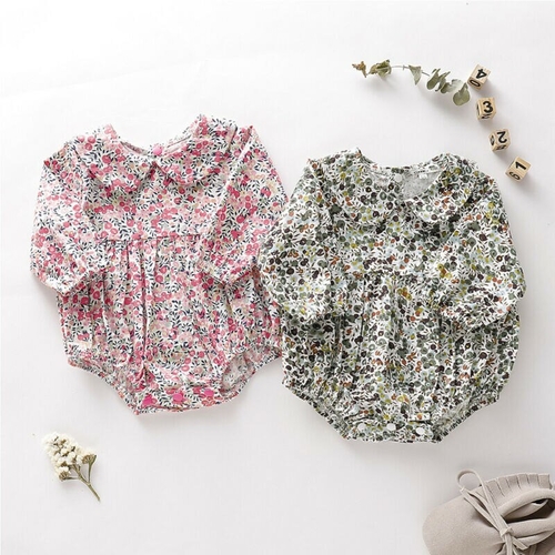 Flower Infant Toddler Baby Girl Romper For Vintage