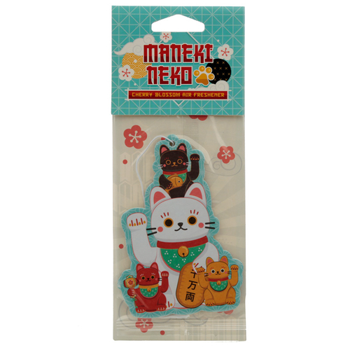 Maneki Neko Lucky Cat Cherry Blossom Scented Air Freshener