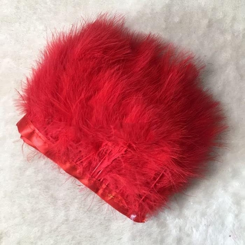2Meters/lot 5-6inch Red Color Feather Trims Dress Feather for Sewing