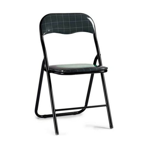 Folding Chair 44 x 79 x 47,5 cm Black Turquoise