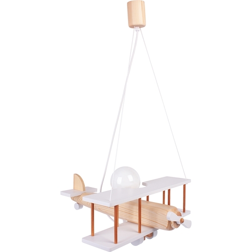 Hanging lamp Aeroplane large white-natural