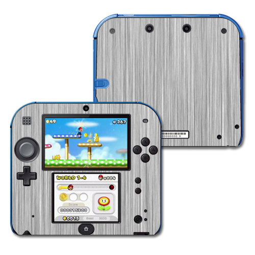 MightySkins NI2DS-Steel Skin Decal Wrap for Nintendo 2DS Sticker - Ste