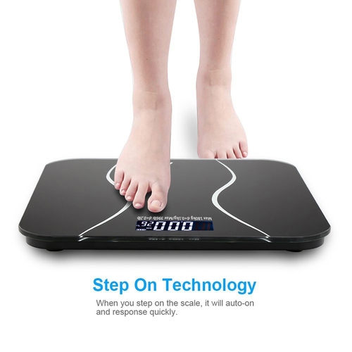 1PC New Black Digital Body Weight Scale 180Kg Slim