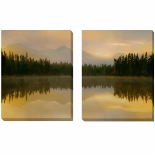 Artistic Home Gallery 2228293G Twilight Reflection Canvas Set - 22 in.