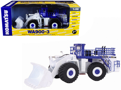 Komatsu WA900-3 Wheel Loader White Demo 1/50 Diecast Model by First