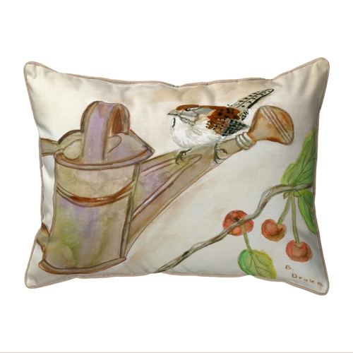 Betsy Drake ZP268 20 x 24 in. Carolina Wren Extra Large Zippered Pillo