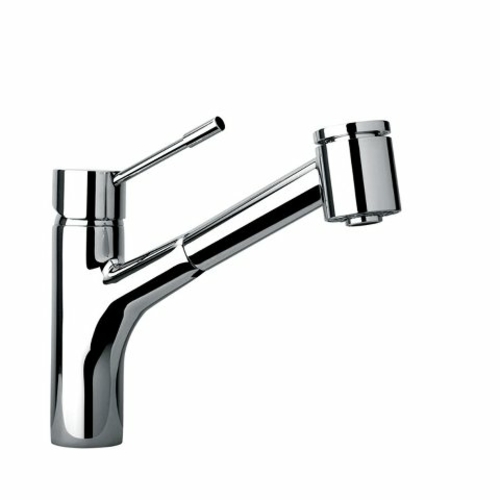 Jewel Faucet 25576 Single Hole Kitchen Faucet With Pull-Out Spray Head