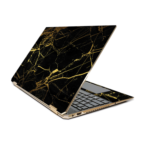 MightySkins HPS3601519-Black Gold Marble Skin for 15.6 in. 2019 HP Spe