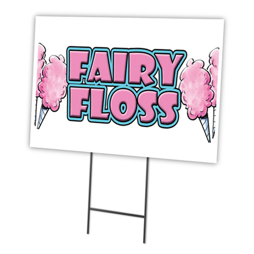 SignMission C-1824-DS-Fairy Floss 18 x 24 in. Fairy Floss Yard Sign & 