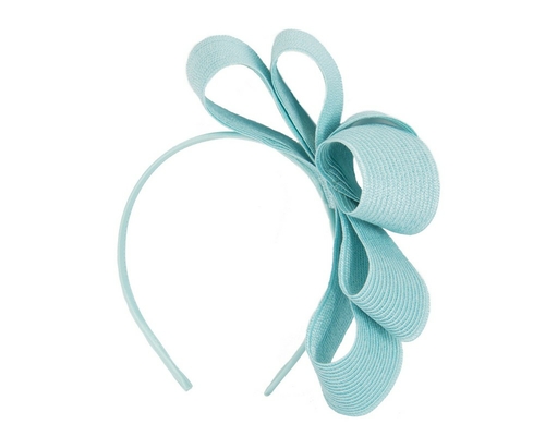 Turquoise bow fascinator