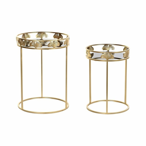 Set of 2 small tables DKD Home Decor Golden 40 x 40 x 56 cm