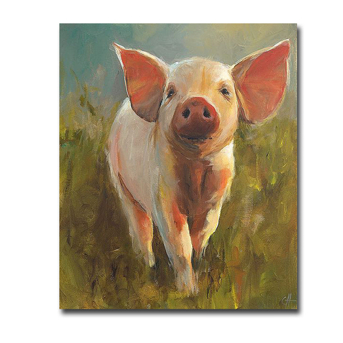 Artistic Home Gallery 3036A478IG Morning Pig by Cari J Humphry Premium