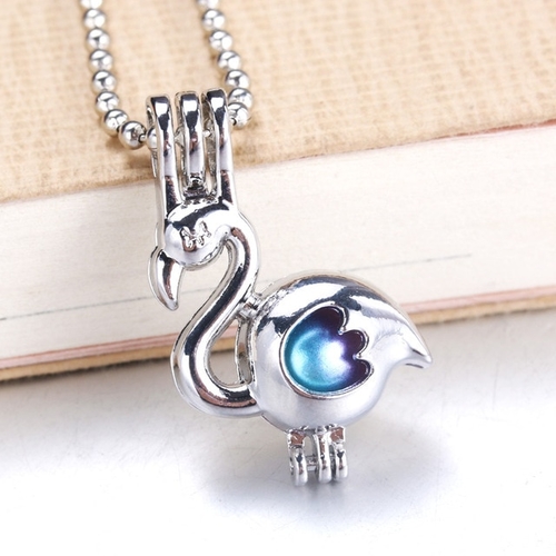 1pcs Bird Lava Rock Necklace Aromatherapy Locket