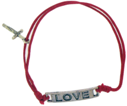 Solid Rock Jewelry 144630 Fuchsia Cotton Adjustable Friendship with Lo