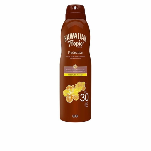 Sun Screen Spray Hawaiian Tropic Coconut Mango Oil Spf 30 Coconut 180