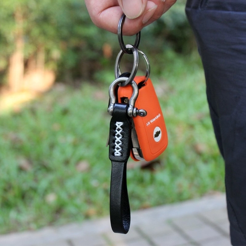 Handcrafted Genuine Leather Keychain