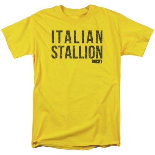 Trevco Mgm-Rocky-Italian Stallion Short Sleeve Adult 18-1 Tee, Yel