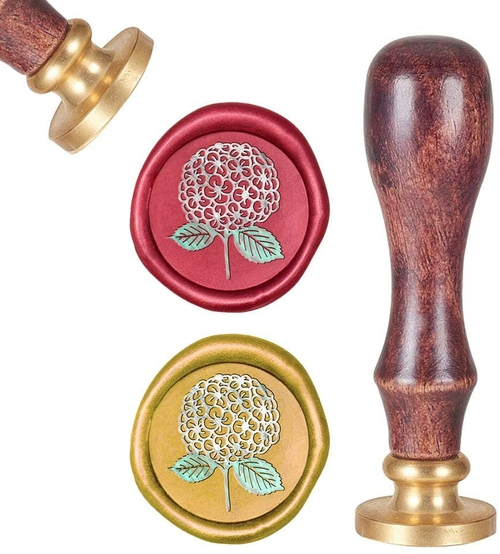 Hydrangea, Sealing Wax Stamps Retro Wood Stamp