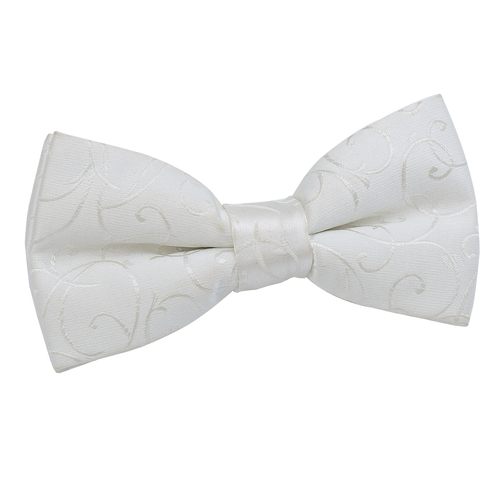 Swirl Pre-Tied Bow Tie - Ivory