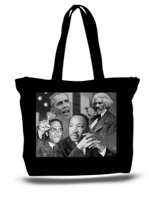 African American Black Legend Large Tote Grocery & Stuff Bag