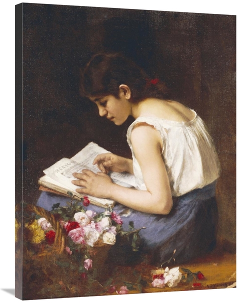 Global Gallery GCS-266496-36-142 36 in. A Girl Reading Art Print - Ale