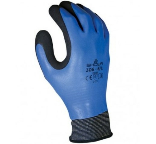 Showa 306L-08.RT Universal All Purpose Work Glove  Blue - Large