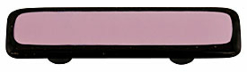 Hot Knobs HK5006-PA Black Border with Dusty Lilac Rectangle Glass Cabi