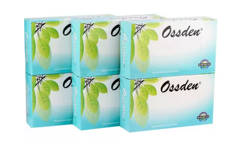 Face clean 2 ply facial tissue 100% virgin paper  WHITE pack of 6