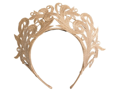 Modern gold crown racing fascinator