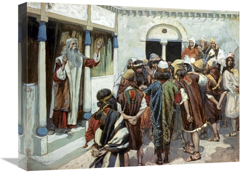 Global Gallery GCS-282920-22-142 22 in. Moses Speaks to the People Art