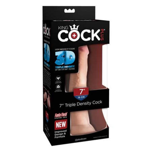 Pipedream King Cock Plus 7 in. Triple Density Cock Realistic Dildo