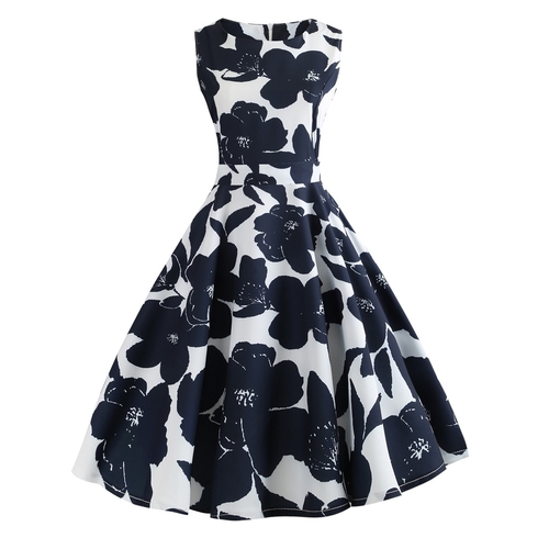  Spring Summer Dress Women Retro Cotton