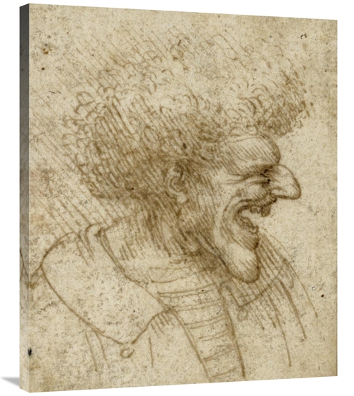 Global Gallery GCS-454786-36-142 36 in. Caricature of a Man with Bushy