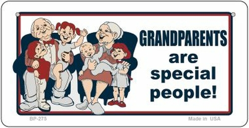 Smart Blonde BP-275 3 x 6 in. Grandparents Are Special Novelty Metal B