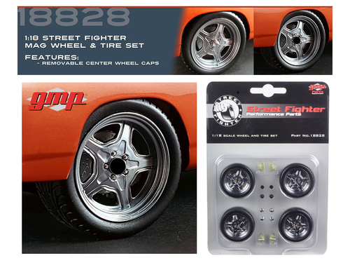 Wheel and Tire Set of 4 from 1970 Plymouth Road Runner \The Hammer\"