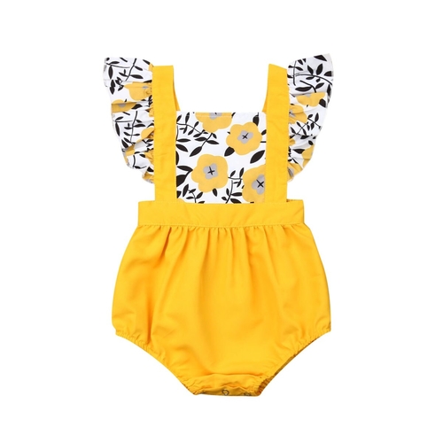 FOCUSNORM Summer Bodysuits Baby Girl Newborn