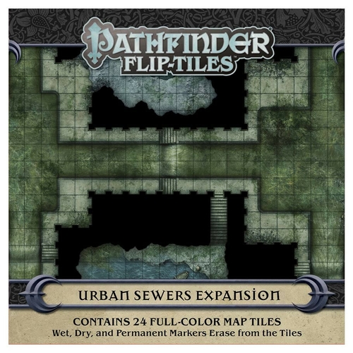 Paizo PZO4081 Pathfinder Flip-Tiles Urban Sewers Expansion Playing Gam