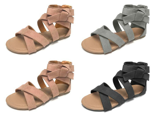 DDI 2335699 Girls Microsuede Sandal, Assorted Color - Case of 36